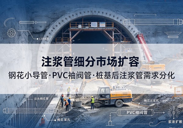 丹凤注浆管细分市场扩容，隧道钢花小导管、PVC 袖阀管、桩基后注浆管需求分化